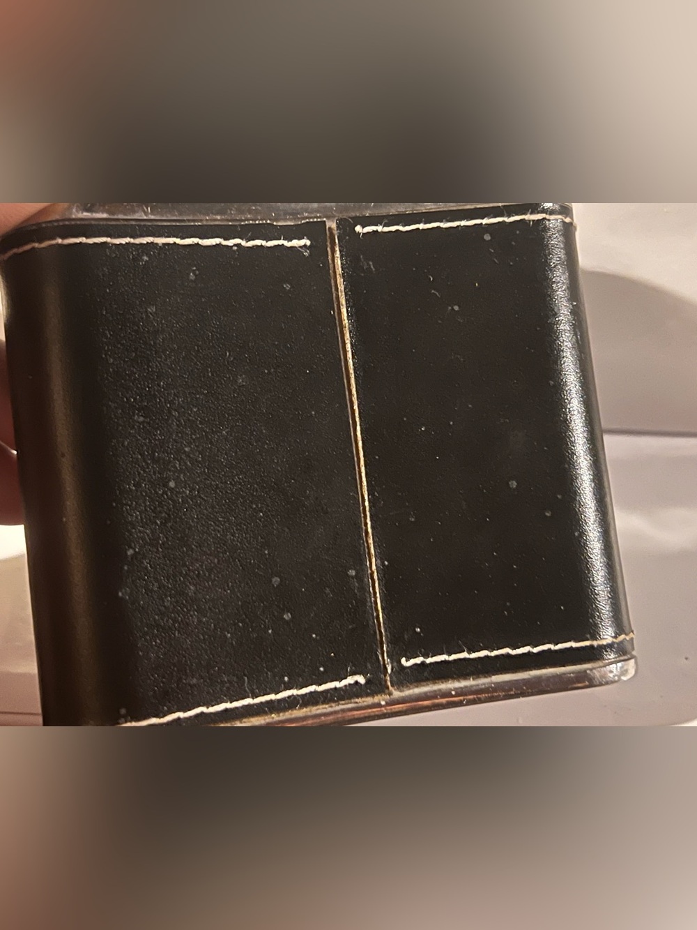 Playboy Black Leatherette Flask - Icon Logo Hip Flask View 5